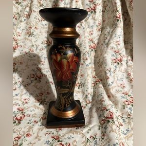 Vintage wooden candle pillar